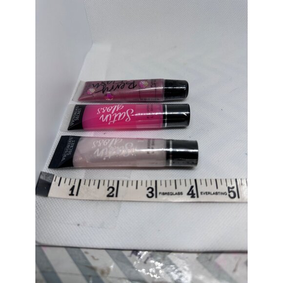Victorias Secret Satin Gloss Berry Flash Flavored Lip Gloss Trio Set - Picture 7 of 7